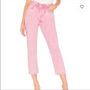 Agolde pink Potion Riley jeans size 29 new